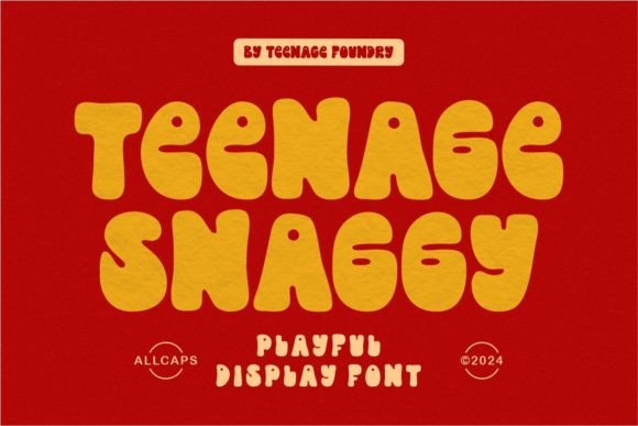 Teenage Snaggy: The Groovy Display Font for Modern Design